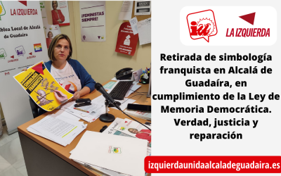 RETIRADA DE SIMBOLOGÍA FRANQUISTA EN ALCALÁ