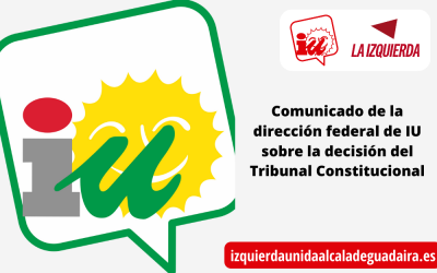 Comunicado de la dirección federal de IU sobre la decisión del Tribunal Constitucional